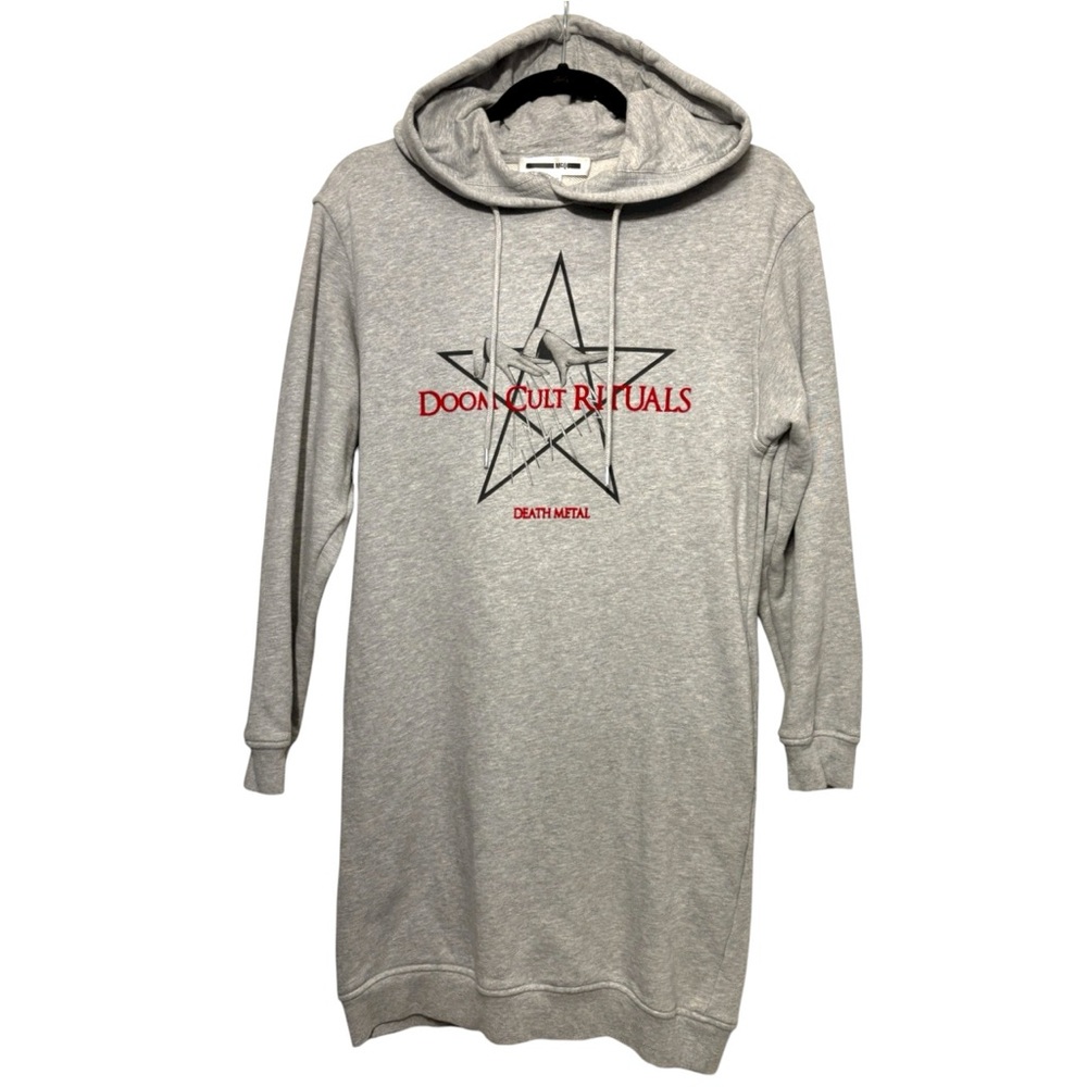 Alexander McQueen Doom RARE Cult Rituals Hoodie Sweatshirt Gray NWOT Size XXS